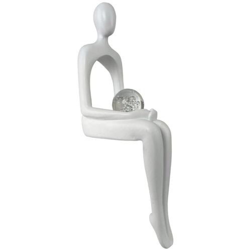 Figura Decorativa Concepts Life Diseño Silueta Blanco Deconstruida con Esfera