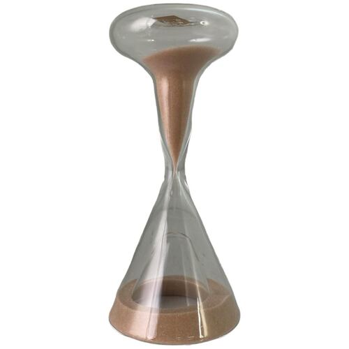 Figura Decorativa en Vidrio Diseño Reloj de Arena Clásico Café Concepts
