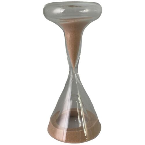 Figura Decorativa en Vidrio Diseño Reloj de Arena Clásico Café Concepts