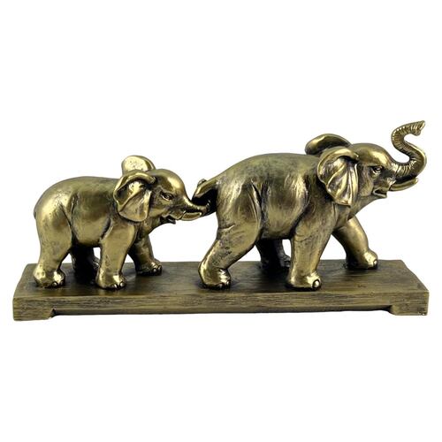 Figura Decotaiva CONCEPTS de Elefantes Dorados con Elegancia