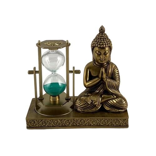 Figura Decorativa CONCEPTS de Buda con Reloj de Arena