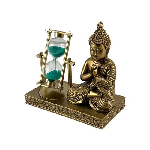 Figura Decorativa CONCEPTS de Buda con Reloj de Arena