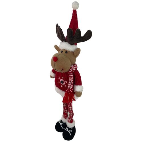 Figura Decorativa Reno Navideño Rojo Santini