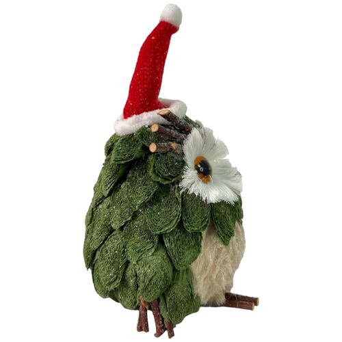 Figura Decorativa Búho Navideño Santini