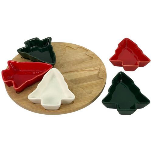 Set Platos Navideños para Dips 6 Piezas Santini