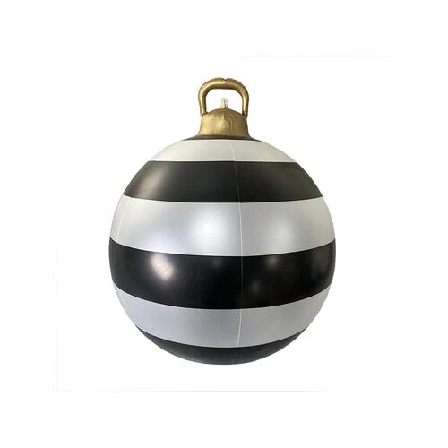 Esfera Decorativa Navideña Blanco-Negro Santini