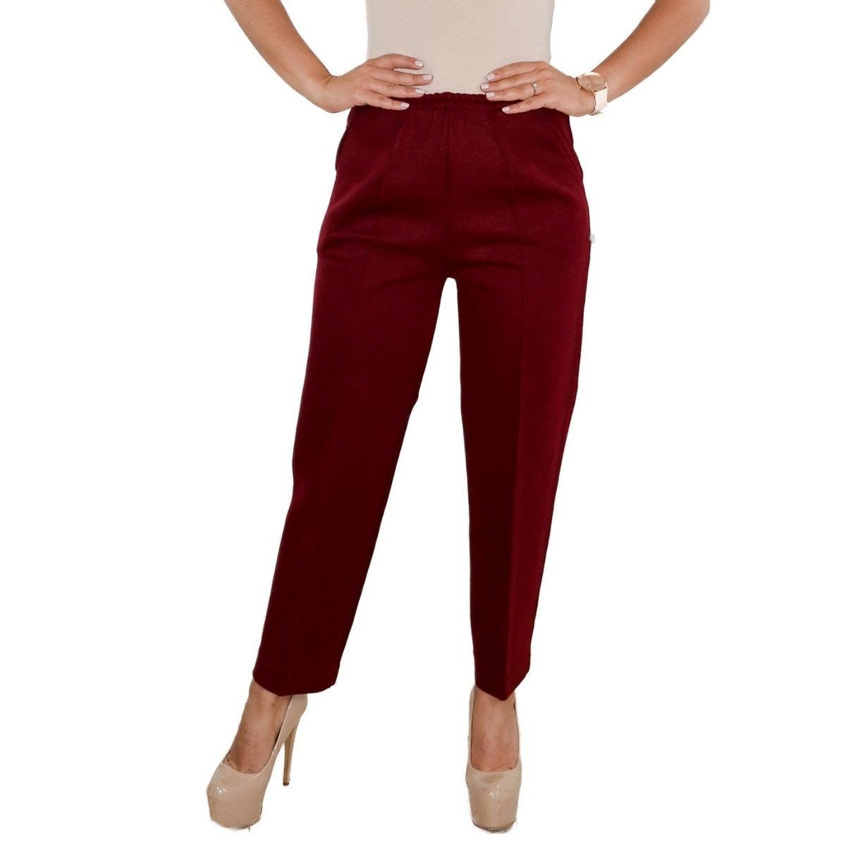 Pantalones color discount vino para mujer