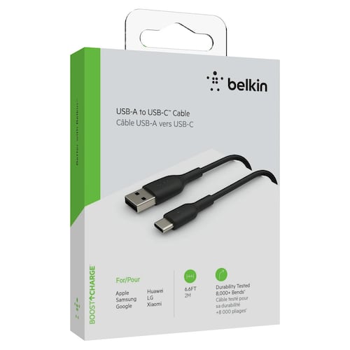 Cable Belkin Tipo C USB a Negro
