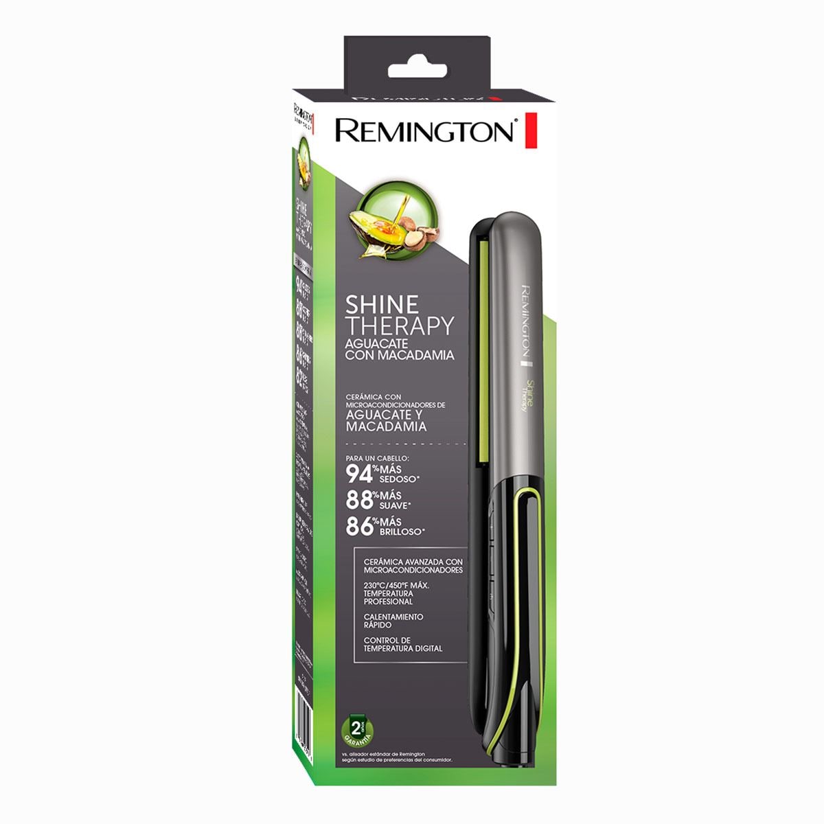 Alaciadora remington con microacondicionadores de outlet aguacate y macadamia