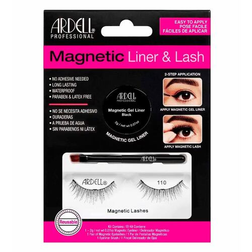 Kit De Pestañas Postizas Y Delineador Liquido Magnético - Magnetic Lash & Liner 110 AD010 Ardell