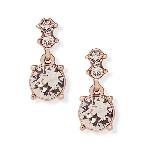 Set Collar y Aretes de Aleacion de Metales Oro Rosado Nine West