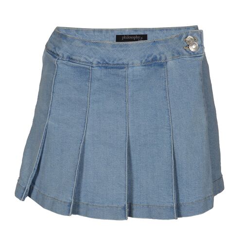 Falda Short De Mezclilla Philosophy Color Azul Claro Talla Chica para Mujer