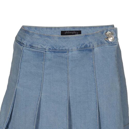 Falda Short De Mezclilla Philosophy Color Azul Claro Talla Chica para Mujer