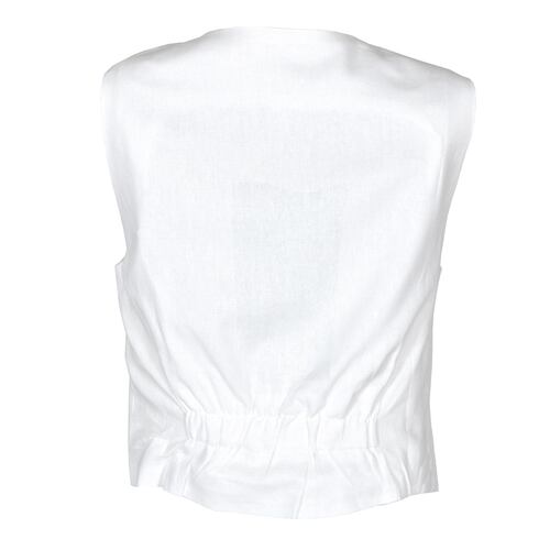 Chaleco Liso con Botones Philosophy Talla Grande Color Blanco para Mujer