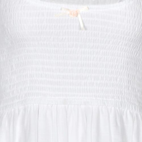 Vestido Largo con Olanes Philosophy Talla Mediana Color Blanco para Mujer
