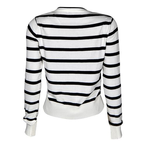 Suéter con Estampado a Rayas Philosophy Talla Grande Color Blanco Combinado para Mujer