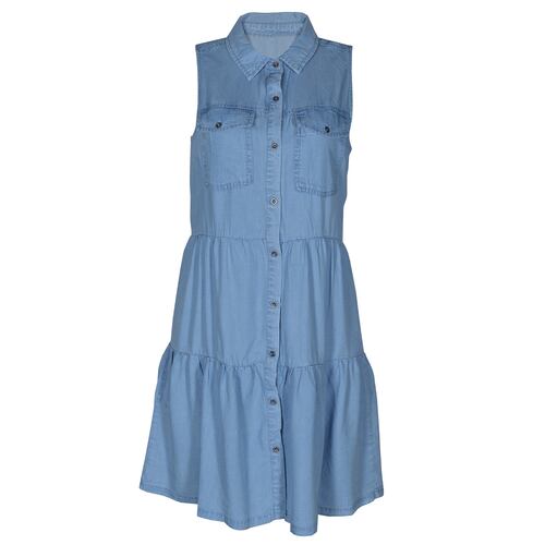 Vestido Corto con Olanes Philosophy Talla Chica Color azul Claro para Mujer