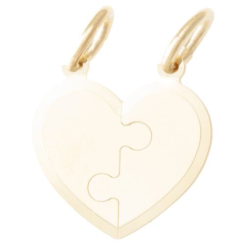 Dije Corazón Partido Oro 14K Sini