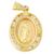 Medalla Oval Virgen De Guadalupe Relieve Con Circonias