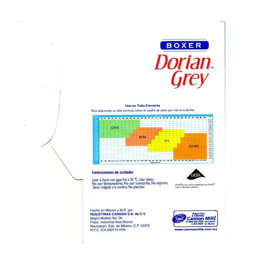 Boxer Dorian Grey soporte en glúteo 5353 mediana negro dama