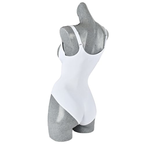 Body senos libres Body Siluette seamless alto control con diseño 5006-4329 mediana blanco dama