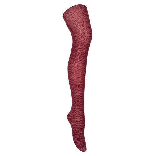 Malla Dorian Grey microfibra jaspe surcos modelo 5381 talla chica color vino dama