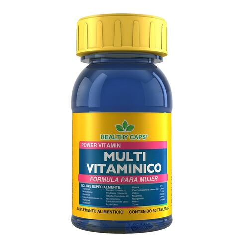 Multivitamínico Mujer 30 Tab Healthy Caps - Multivitamínico