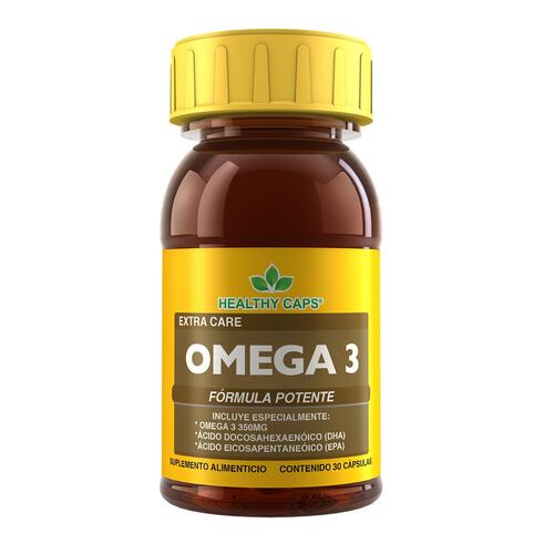 Omega 3 30 Cápsulas Healthy Caps - Aceite de pescado