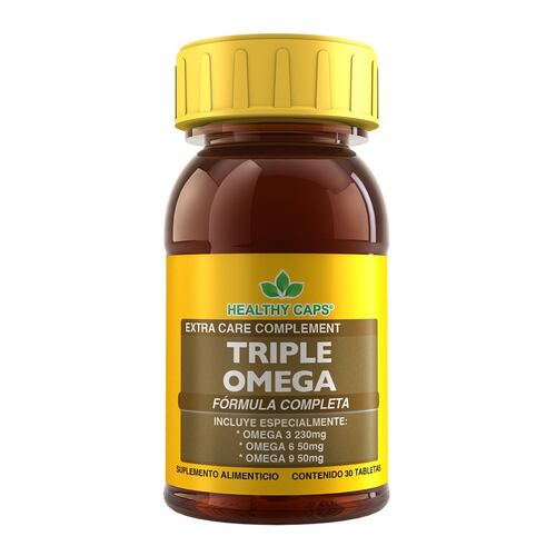 Triple Omega 30 Cápsulas Healthy Caps - Aceite de pescado