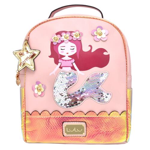 Mochila LuLu color rosa sirena