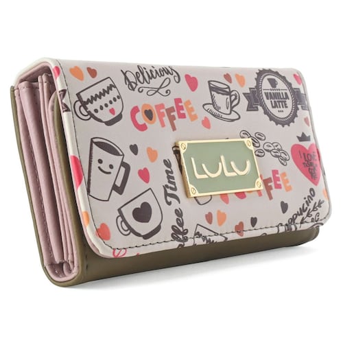 Miss Lulu Monedero Mujer, Tri Color Largo Cartera Embrague Con 12 Ranuras, Cartera De Señora De Cuero Muy Suave, Cartera Larga