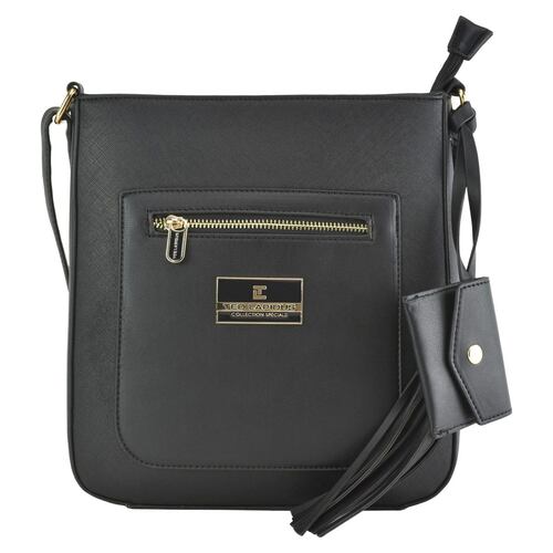 Bolsa Ted Lapidus Crossbody Color Negro Para Mujer