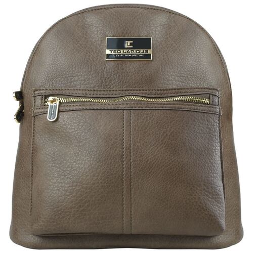 Bolsa Back Pack Color Khaki Para Mujer Ted Lapidus