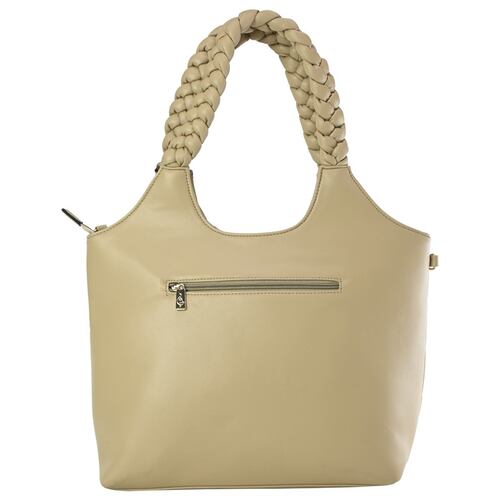 Bolso Satchel Baby Phat Beige para Mujer