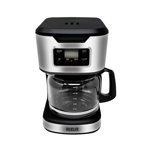 RCA Cafetera Digital Programable con Capacidad para 12 Tazas Negro