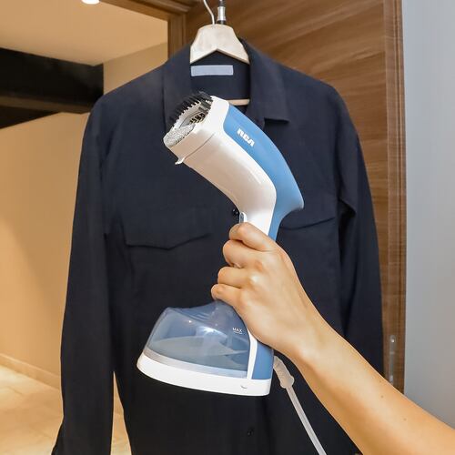 RCA Plancha de Vapor Portátil en Color Azul con Potencia de 1,200 watts