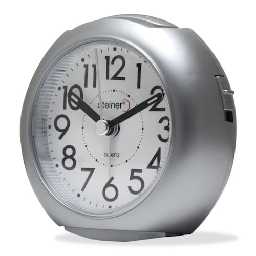 Reloj Despertador BB08011-S Steiner Plata