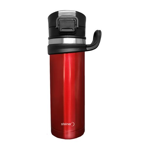 Termo Acero Inoxidable de Doble Pared STEINER 450 ml Color Rojo