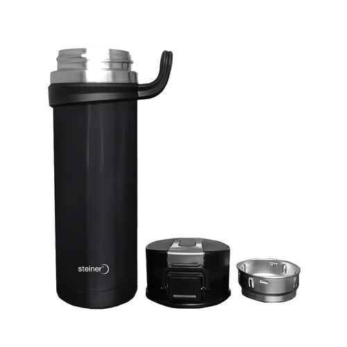 Termo Acero Inoxidable de Doble Pared STEINER 450 ml Color Negro