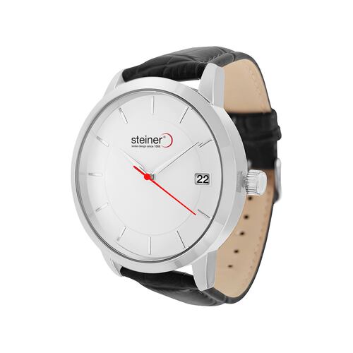 Reloj Análogo para Caballero Steiner Correa de Piel ST25317WQ Color Negro