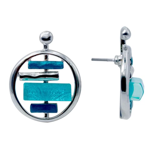 Aretes 3styk Rodio y Resina