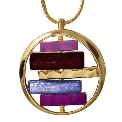 Collar 3styk Tipo Medallon Imitacion Oro Rosado