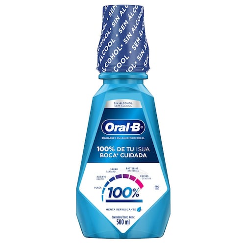 Enjuague Bucal Oral B 100% Rinse 500ml