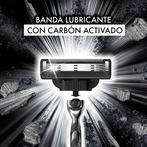 Gillette Mach3 Carbono Rastrillo para Afeitar Reutilizable de 3 hojas 1 unidad