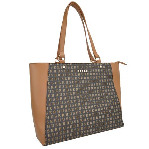 Bolsa tote color café para Mujer Huser
