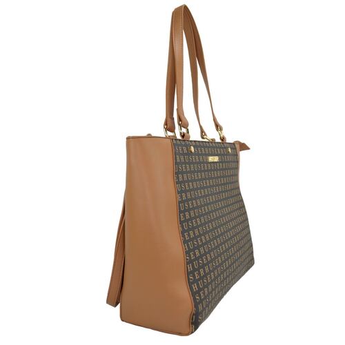 Bolsa tote color café para Mujer Huser