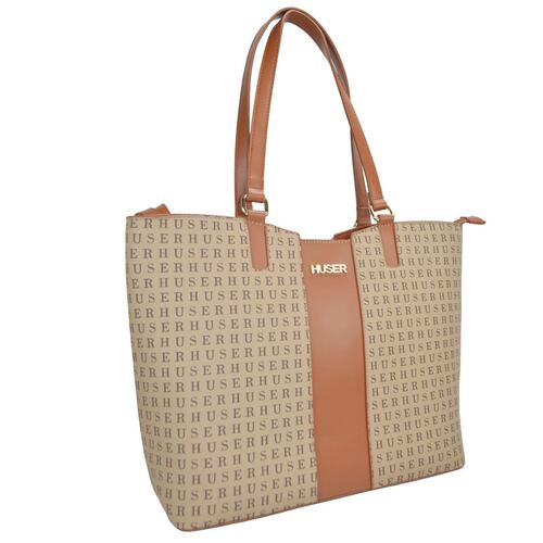 Bolsa tote color café claro para Mujer Huser