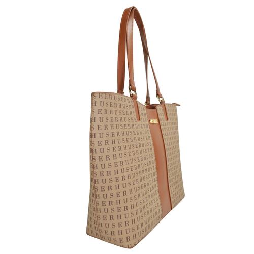 Bolsa tote color café claro para Mujer Huser