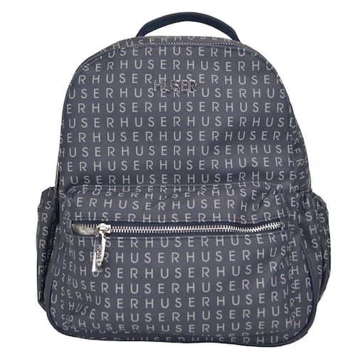 Bolsa Backpack Huser Monograma Azul Marino para Mujer