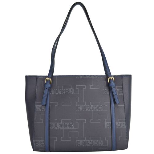 Bolsa Huser Tote monograma azul marino PB0091HG2